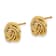 14k Yellow Gold Polished and Textured Cubic Zirconia Love Knot Stud Earrings