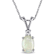 Opal & Diamond 10K White Gold Pendant With Chain 0.49ctw