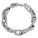 Rhodium Over Sterling Silver Polished and Textured Fancy Link Bracelet