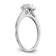 Rhodium Over 14K White Gold Lab Grown Diamond Cluster Engagement Ring 0.202ctw