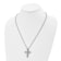 Titanium Polished Laser Cut Cross Pendant with 22 Inch Ball Chain