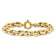 14k Yellow Gold 7.31mm Polished and Textured Link Bracelet