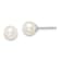 Rhodium Over Sterling Silver 6-7mm White Round FWC Pearl Stud Earrings