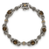 Sterling Silver with 14K Gold Over Sterling Silver Accent Oxidized Smoky
Quartz Bracelet