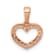 14k Rose Gold Diamond Heart Pendant