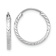 Rhodium Over 14k White Gold 9/16" Diamond-Cut Square Tube Endless
Hoop Earrings
