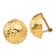 14k Yellow Gold 18mm Hammered Non-pierced Stud Earrings