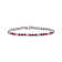 3.09ctw Ruby and Diamond  Bracelet in 14k White Gold