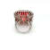 21.85 Cts Rhodochrosite and 3.07 Cts White Diamond Ring in 18K 2- Tone