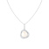 11-12mm Button White Cultured Freshwater Pearl and CZ Rhodium Over
Sterling Silver Pendant