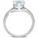 Aquamarine and Diamond 14K White Gold Infinity Ring 1.7ctw