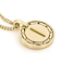 Cardano Initial I Pendant Necklace In 18K Gold Over Bronze