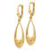 10k Yellow Gold Polished And Diamond-Cut Dangle Leverback Earrings
