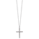 Rhodium Over 14K White Gold Polished Lab Grown Diamond VS/SI GH, Cross
Pendant with Chain Necklace