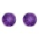 5mm Round Amethyst Rhodium Over 10k White Gold Stud Earrings