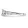 Rhodium Over 14K White Gold Diamond Cluster Engagement Ring 0.72ctw