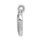 Rhodium Over 14k White Gold Diamond Fancy Polished Heart Pendant