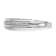 Rhodium Over 14K White Gold Diamond Trio Ladies Wedding Band 0.10ctw