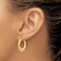 14k Yellow Gold 11/16" Polished Ram Hoop Earrings