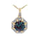 Lab-Created Alexandrite And White Diamond Vintage-Inspired Pendant In
Solid 10K Yellow Gold 3.18ctw