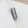 MYSTIQUE Beveled White Carbon Fiber Inlaid Ceramic Ring 8mm