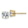 14K Yellow Gold 1.75ct. 6.0mm Round G H I True Light Moissanite Earrings