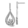 Rhodium Over Sterling Silver Cubic Zirconia Fancy Dangle Earrings