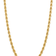 14k Yellow Gold 6.5mm Solid Diamond-Cut Rope 28 Inch Chain