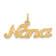 14K Yellow Gold Satin NANA Charm