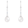 White Cultured Freshwater Pearl and Cubic Zirconia Rhodium Over Sterling
Silver 7-8mm Drop Earrings