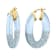 14K Yellow Gold Over Sterling Silver Flat Oval Hoops in Silver Color
Glitter and Blue