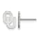 Rhodium Over Sterling Silver  LogoArt University of Oklahoma Extra Small
Post Earrings