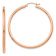 14k Rose Gold 1 3/4" Polished Tube Hoop Earrings