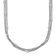 Rhodium Over 18K White Gold Diamond 3 Strand 18 Inch Necklace
