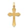 14k Yellow Gold and 14k White Gold Polished Fleur-de-Lis Crucifix Pendant