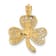 14k Yellow Gold Textured Filigree Shamrock Pendant