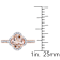 Morganite and Diamond 14K Rose Gold Halo Ring 1.42ctw