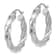 Rhodium Over 14k White Gold 1" Twisted Hoop Earrings