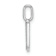 14K White Gold Diamond Letter U Initial Pendant