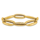 18K Yellow Gold Diamond Polished Oval Link 8-inch Bracelet 0.6ctw