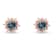 Aquamarine and CZ 1.57 Ctw Round 18K Rose Gold Over Sterling Silver
Studs Earrings Jewelry