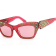 Swarovski Shiny Pink with Crystal Accent Frame / Bordeaux Lens Sunglasses
