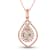 0.75ctw Morganite and Diamond Pendant in 14k Rose Gold