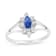 0.40ctw Sapphire and Diamond Ring in 14k White Gold