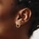 14k Rose Gold Polished and Diamond-Cut Circle Stud Earrings