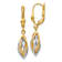 14k Yellow Gold and 14k White Gold Polished Dangle Earrings