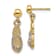 14K Yellow Gold and Rhodium Over 14K Yellow Gold Textured Flip Flop
Dangle Earrings