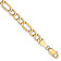 14k Yellow Gold 5.75mm Figaro Link 26 Inch Chain