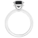 8mm Round Black Onyx With Diamond Accents Rhodium Over Sterling Silver
Hidden Halo Ring