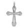 Rhodium Over 14K White Gold 3/8ct. Diamond Budded Cross Pendant